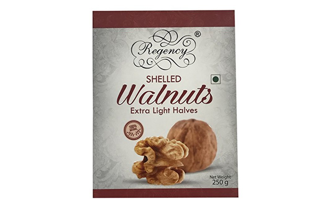 Regency Shelled Walnuts Extra Light Halves   Box  250 grams